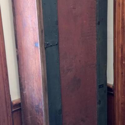 Antique Wooden Tool Chest With Antique Tools