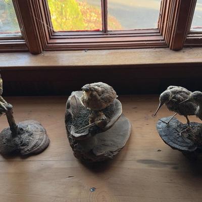3 stuffed Bird Displays