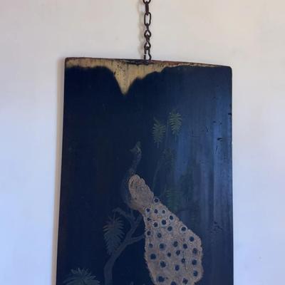 Peacock Painted On Board