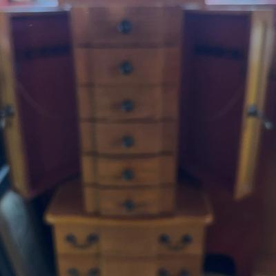 Wooden Jewelry Armoire