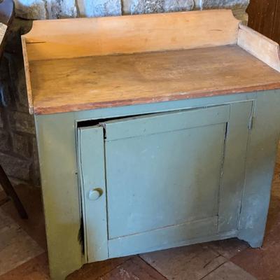 Small Antique Wood Cabinet