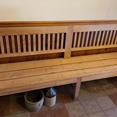 Antique Long Wood Bench