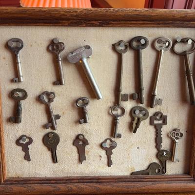 Handcrafted Key Display In Frame