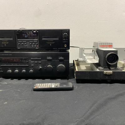 Vintage Bell & Howell Projector, Sony Stero Cassette Deck, & Yamaha Stero Reciever