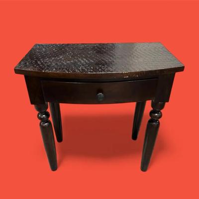 World Market Espresso Mango Hammered Desk Side Table
