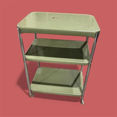 Vintage Cosco Avocado Rolling Bar Cart