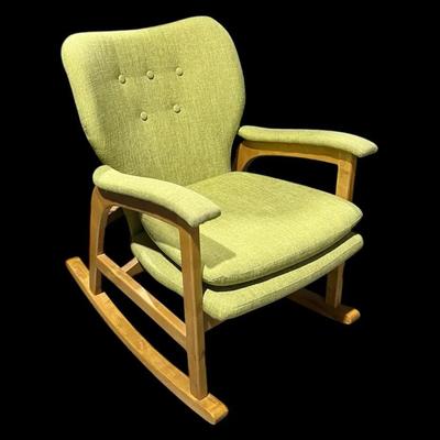 Braant Mid Century Fabric Rocking Chair By Christopher Knight Home