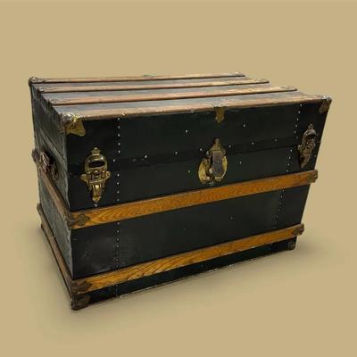 Antique Vintage Steamer Trunk