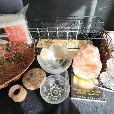Zen House Decor - Baskets, Himalayan Salt Lamp, Shelving, Rug Pad & More