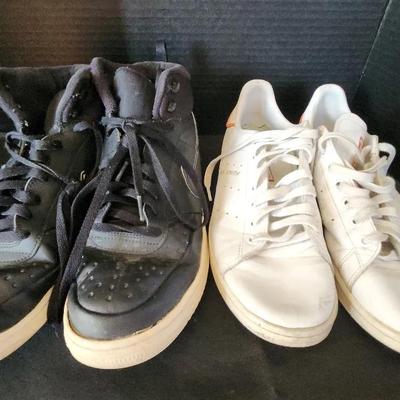 Men's Sneaker Shoes - 2 Pair, Nike Court Vision Mid, Size 10-1/2 & Adidas Stan Smith Size 9-1/2