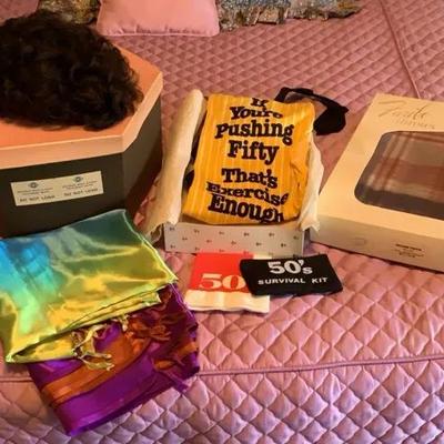 Blanket Throw, Scarf, Over 50 Apron, Wig