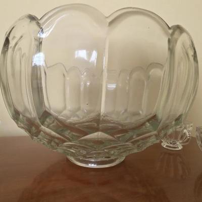 Punch Bowl And 6 Oz Punch Bowl Cups