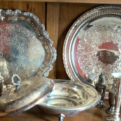 Silver Plated Platters And Accessories