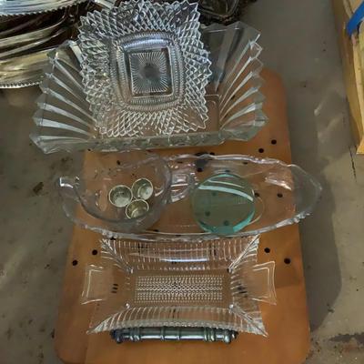 Decorative Glass Platters, Wooden Serving Platter