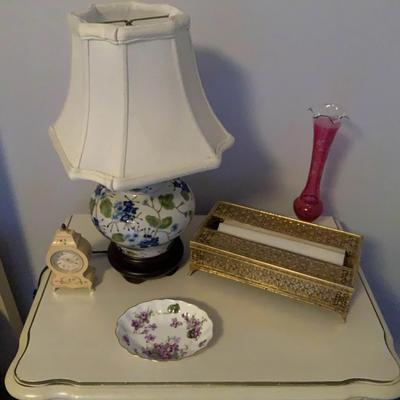 Lamp, Nightstand Trinkets