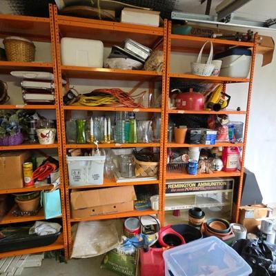 Metal Shelves And Stuff On It