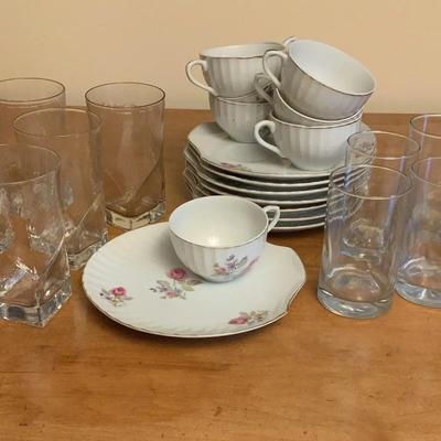 Vintage Japanese Tea Set, Glasses