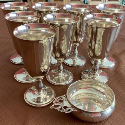 Reed & Barton Sterling Silver Wine Glasses