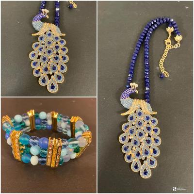 Eye Candy Peacock Statement Necklace 