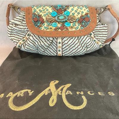 Mary Francis Snake Embellished Handbag