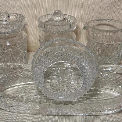 Waterford Crystal Sugar Dishes, Creamer, & Bowl