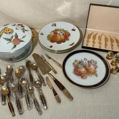 Eversham Lidded Dish, German Plates, Janis 24k Gold Plated Appetizer Forks, Thai Flatware