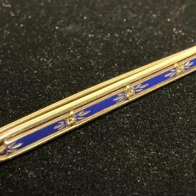 14k Gold Bar Pin (3.46 Grams)