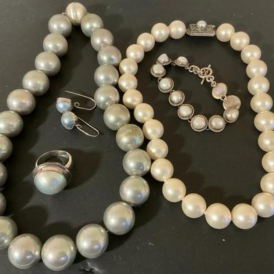 Sterling Silver Pearl style Jewelry 