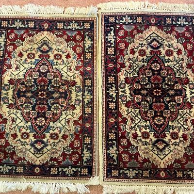 Red White Blue Oriental Rugs approx. 2'1" x 3'1"
