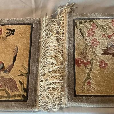 Two Oriental Small Rugs - Birds