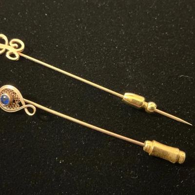 10k & 14k Gold Hat Pins 