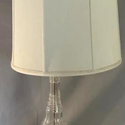 Vintage Cut Crystal Genie Bottle Crystal Lamp