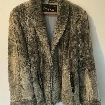 Furs by Kent Silver Persian Curly Lamb Coat