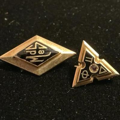 10k & 14k Gold Fraternity Pins 