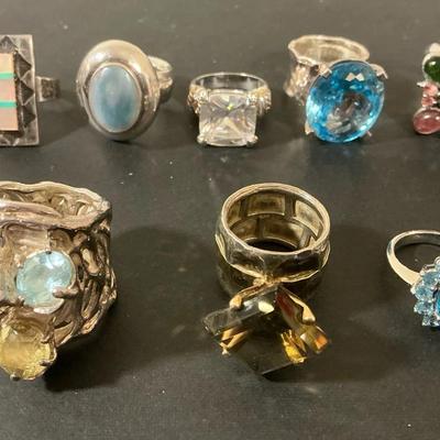 Sterling Silver Rings With Stones 