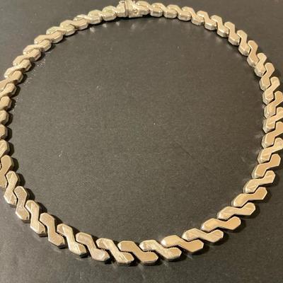 Sterling Silver 16” Fancy Link Necklace (44g)