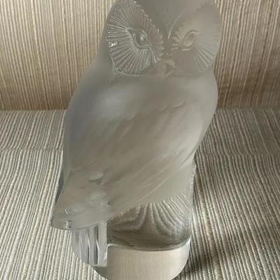 Lalique Owl Figure