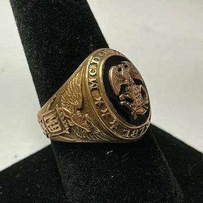10k Gold McDonogh School 1948 Monogrammed Class Ring (Size 9) (12.48 Grams)