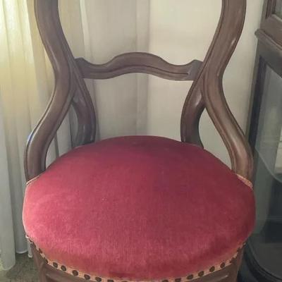 Antique Victorian Grape Balloon Back Chair