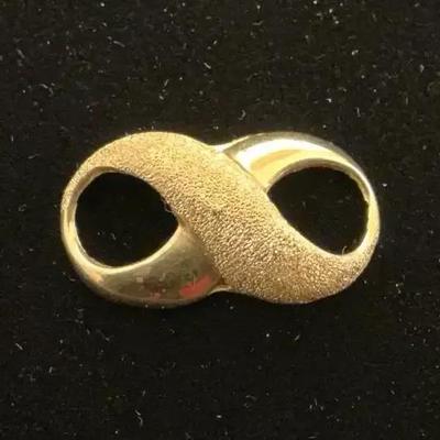 14k Gold Infinity Slide Pendant (1.22 Grams)