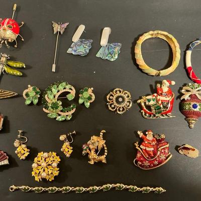 Costume Enameled Jewelry With Rhinestones