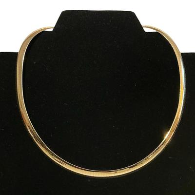 14k Yellow Gold / White Gold Reversible Omega Necklace (40 Grams)