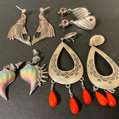 Sterling Silver Dangle Earrings 