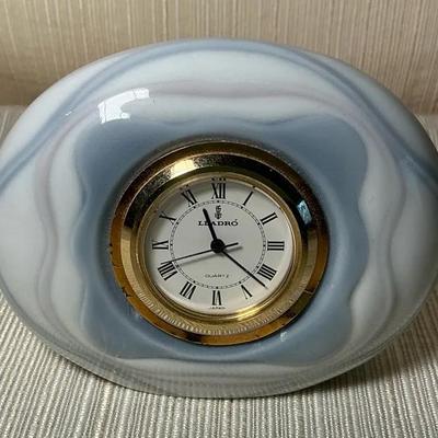Lladro Avila Garland Miniature Porcelain Clock