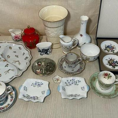 English China Dishes & Decor incl. Ansley, Johnson Brothers, Royal Worchester, & More