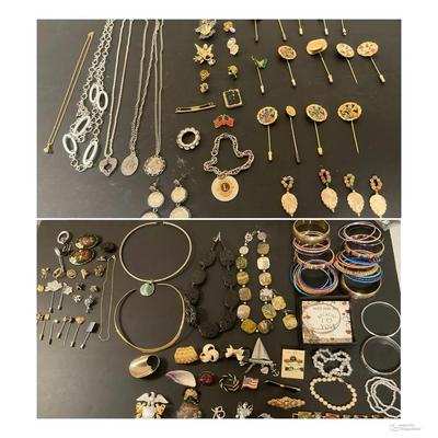 Costume Jewelry Natural Stones, Pins, Bracelets And More 