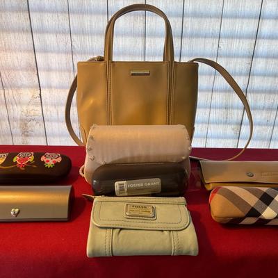 Nine To Five Accessorizing: Nine West Handbag, Fossil Wallet & Five Sets Of Reading Glasses
