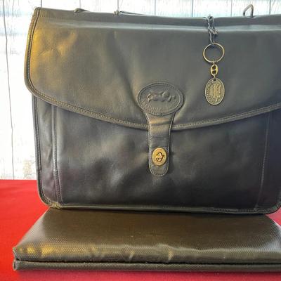 Vintage American Angel Leather Briefcase & Cover