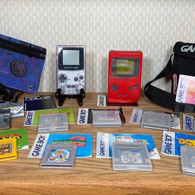Vintage Nintendo Game Boy & Game Lot – Donkey Kong, Tetris, Super Mario Bros., MTV Bag