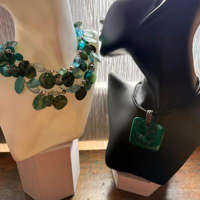 A Little Touch of Teal: Coldwater Creek & Chico Necklaces